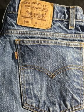 Vintage Levi's 505 Orange Tab Jeans 36x29 Medium Wash Denim